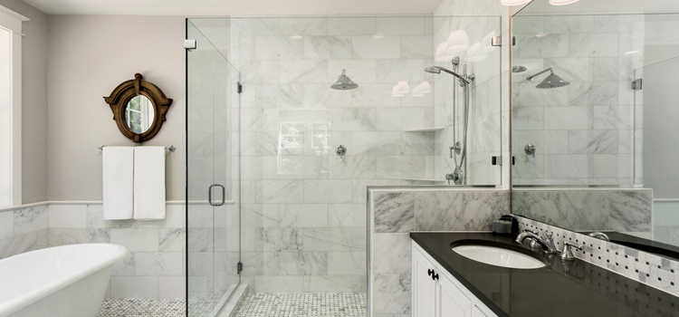 bathroom shower door installation in Auburn