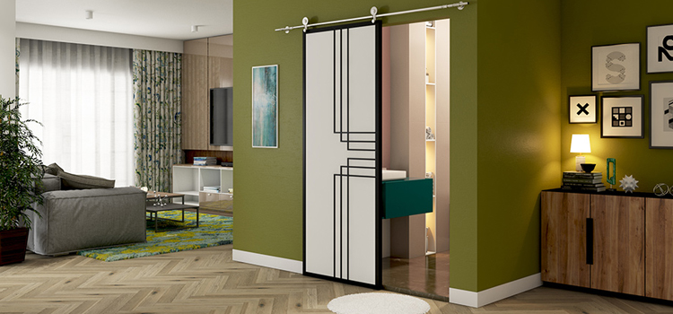 sliding bathroom door installation in Auburn